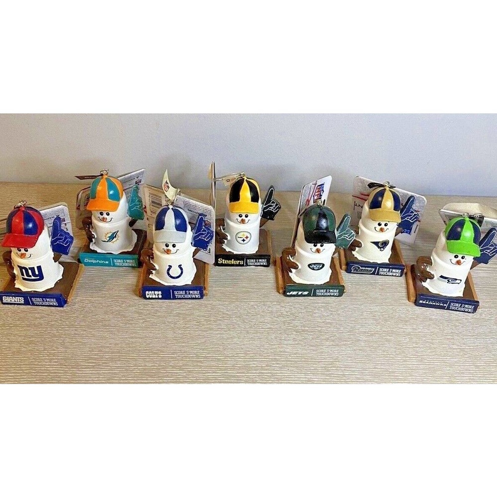 NFL Football Snowman Hot Chocolate Christmas Ornament Holiday Ornament Various